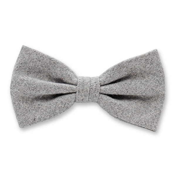 Lichtgrijze Wollen Strik (1)