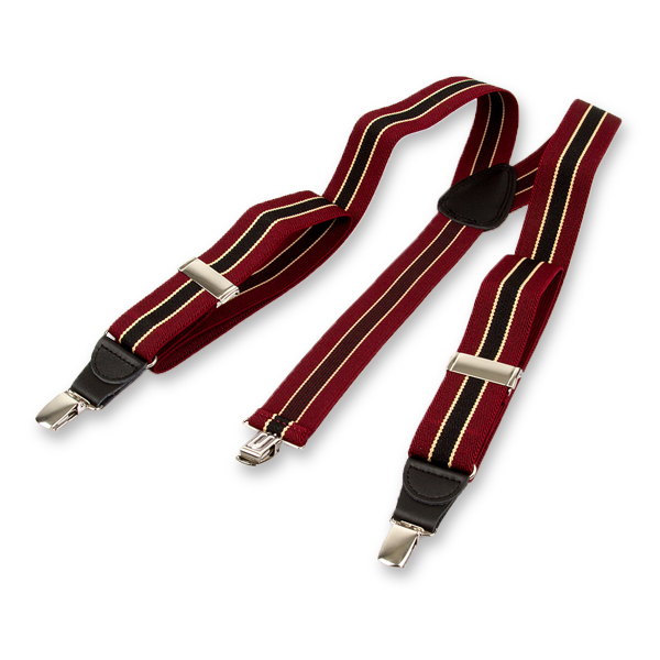 Gestreepte bretels bordeaux/bruin (3)