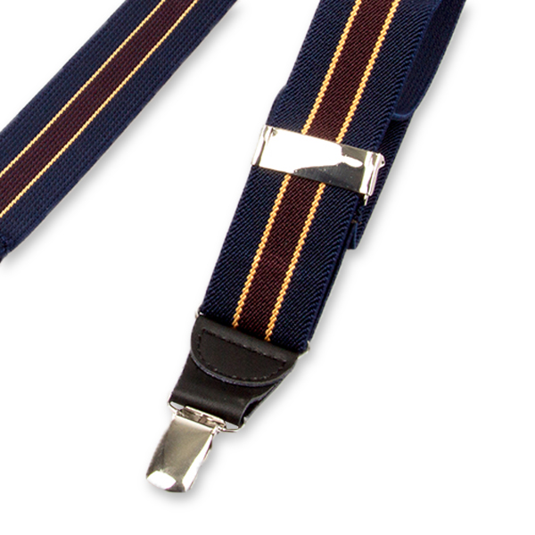 Gestreepte bretels navy/bordeaux (3)