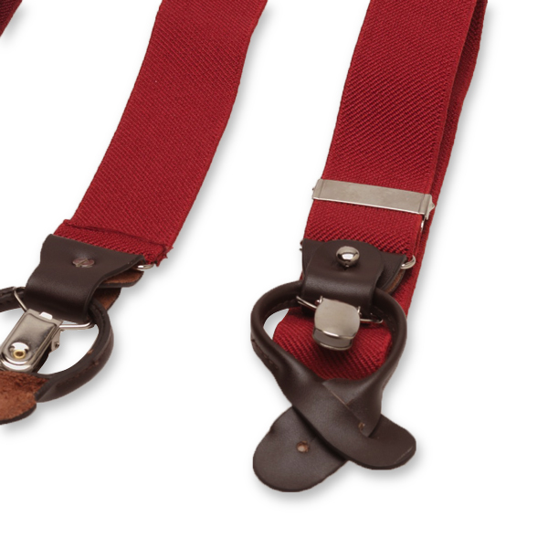 Luxe donkerrode bretels (3)