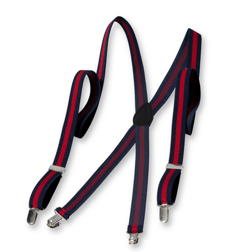 Smalle Gestreepte Bretels Blauw Rood (2)