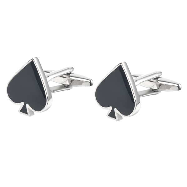 Schoppen Aas manchetknopen  (1)