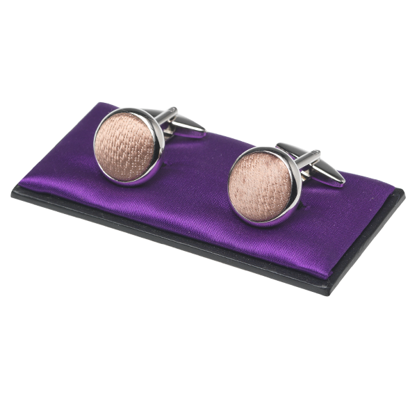 Beige Manchetknopen - ruit (1)