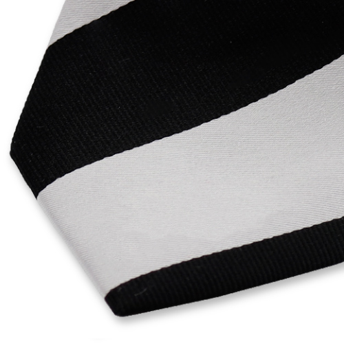 Gestreepte stropdas zwart/grijs (2)