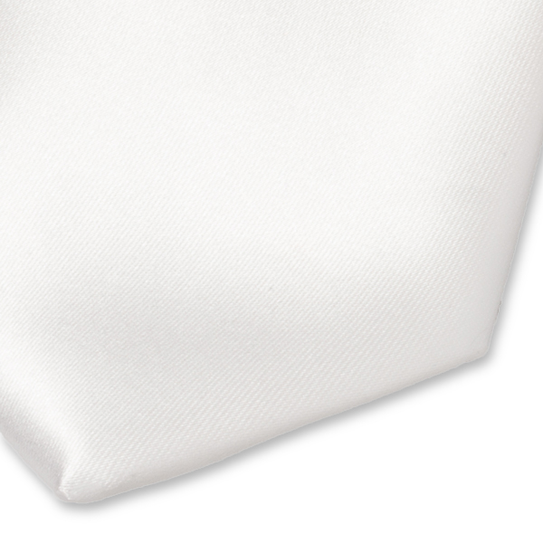 Satijn polyester stropdas wit (2)