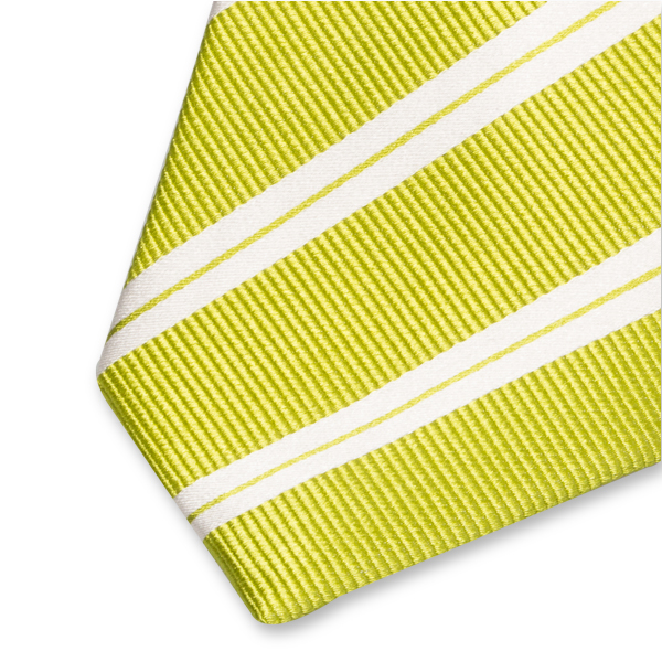 Lime gestreepte stropdas XL (2)