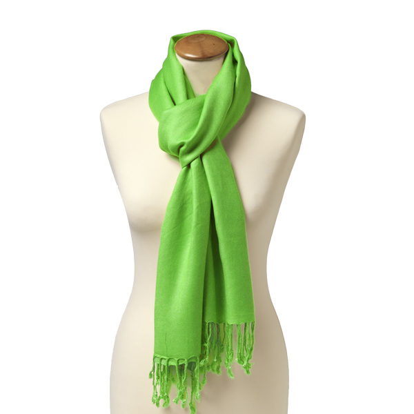 Appelgroene pashmina sjaal (1)