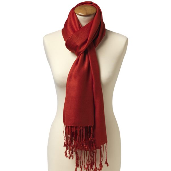 Rode pashmina sjaal (1)
