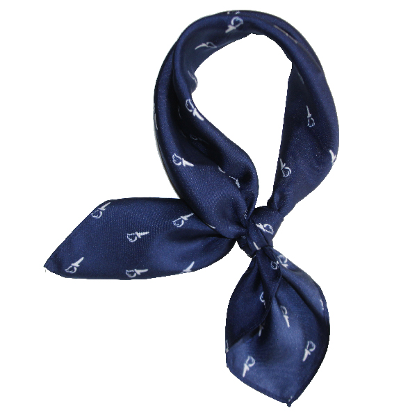 Donkerblauw zijden sjaaltje - Vrijheid (2)