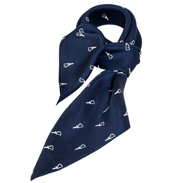 Donkerblauw zijden sjaaltje - Vrijheid (1)