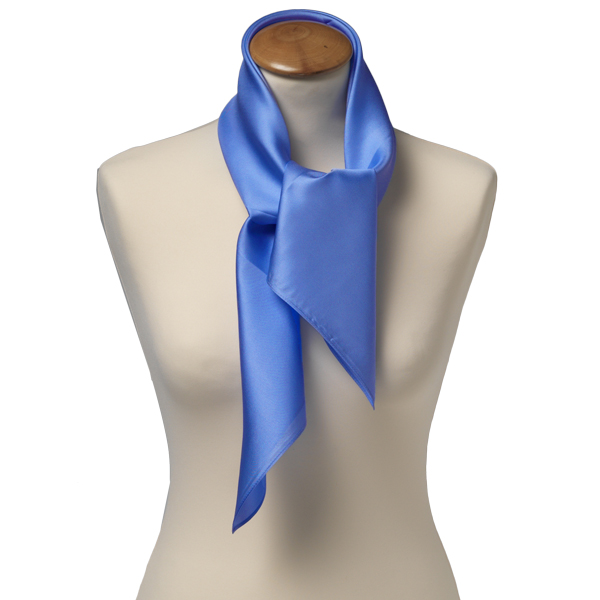 Zijden sjaal blauw - Vierkant (2)