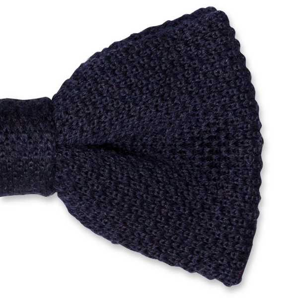 Gebreide vlinderstrik navy (2)