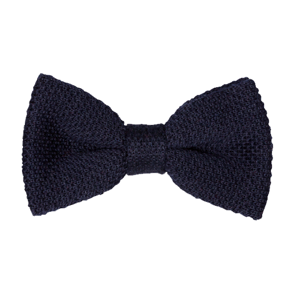 Gebreide vlinderstrik navy (1)