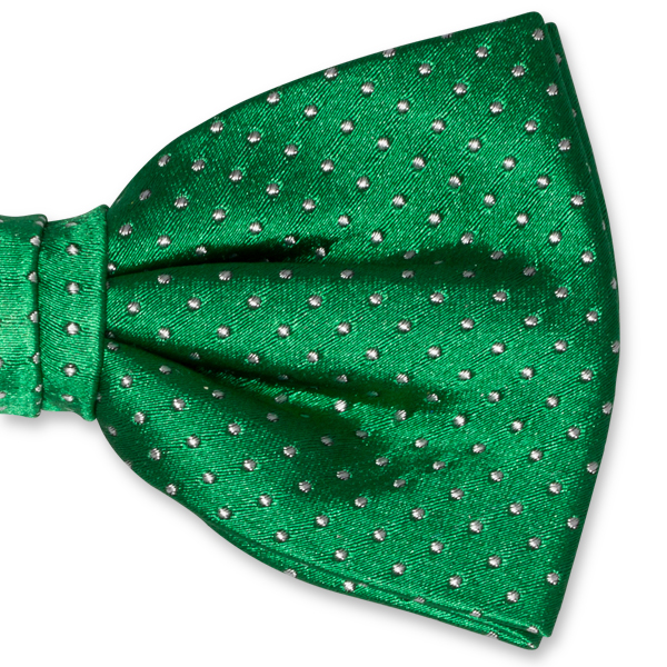 Groene strik met stippen (2)