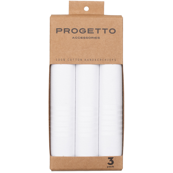 Zakdoeken heren - Wit - 3 - Pack (1)