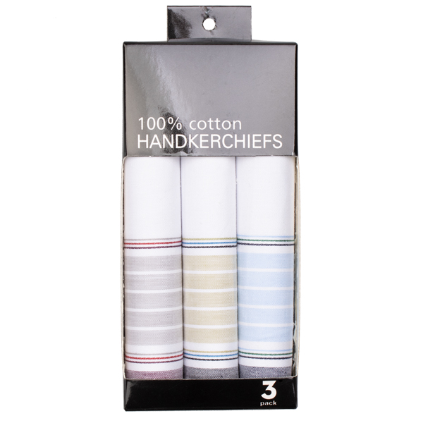 Zakdoeken heren - Strepen Wit (1)
