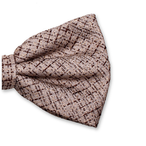 Bruine Bouclé Vlinderstrik (2)