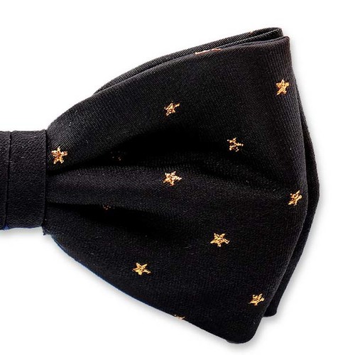 Zwart - Goud Sterren Vlinderstrik (2)