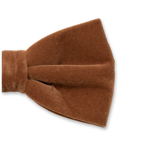 Fluweel strikje Cognac (2)