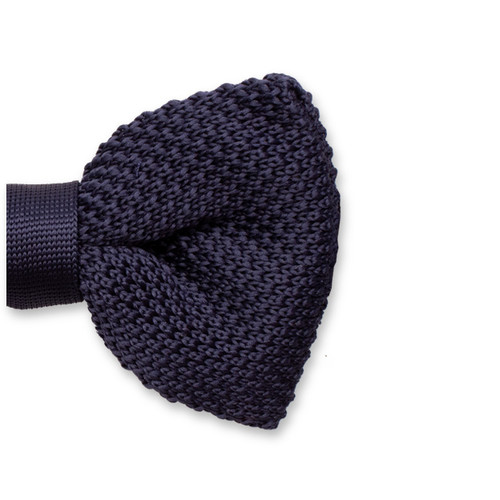 Gebreide Donkerblauw Vlinderstrik (2)