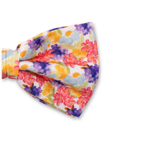 Meerkleurige Vlinderstrik - Bloemen (2)
