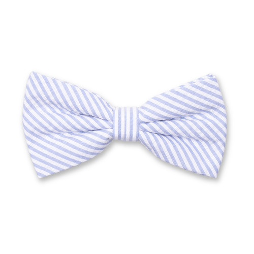 Seersucker Vlinderstrik - Lichtblauw (1)