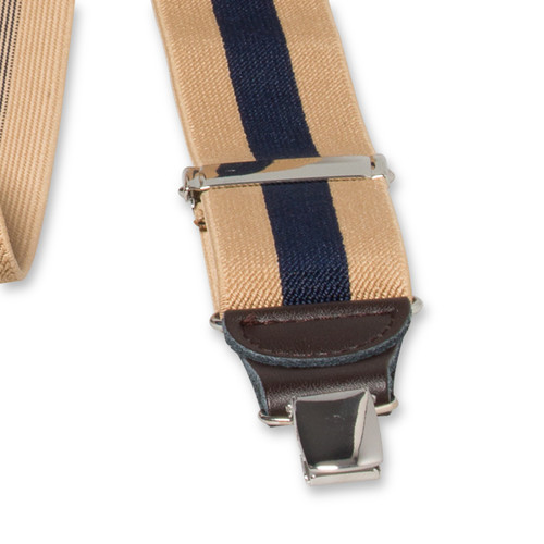 Gestreepte bretels beige/navy   (2)