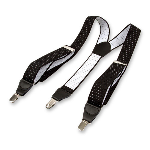 Gestipte bretels zwart/wit (3)