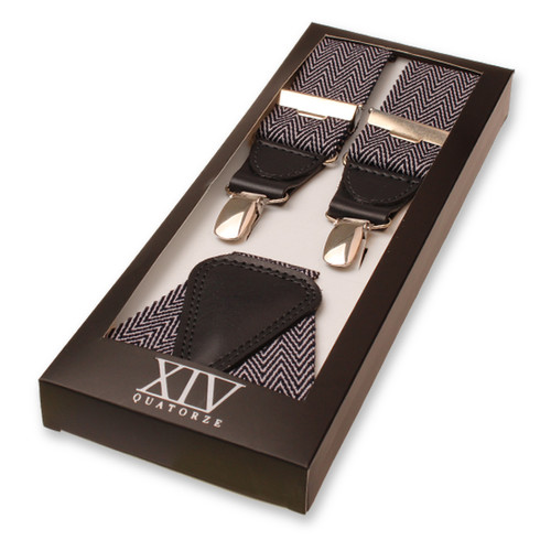 XIV Bretels - Herringbone Donkerblauw (1)
