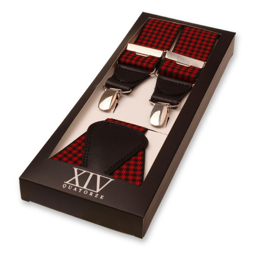 XIV Bretels - Pied de Poule Rood (1)