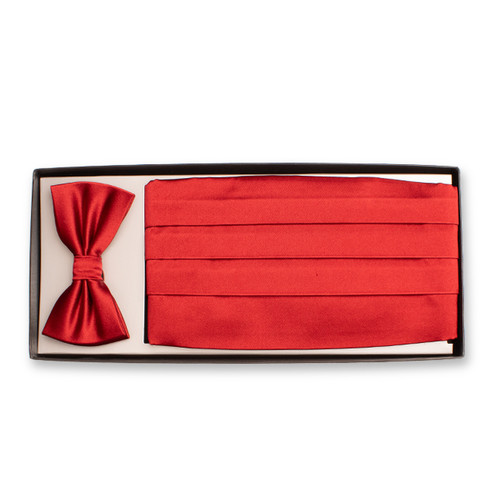 Rode Cumberband Set - Zijde (1)