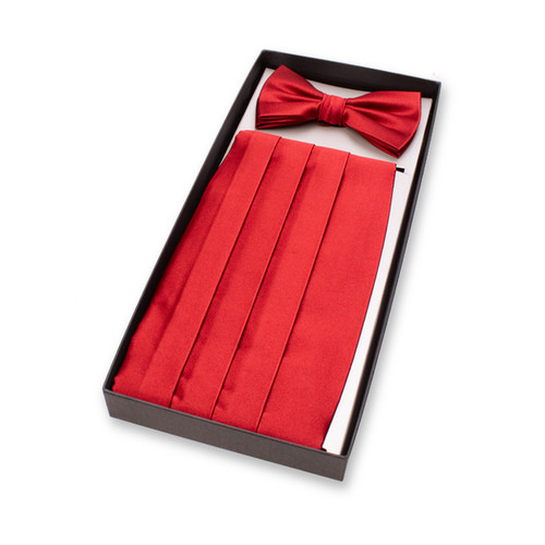 Rode Cumberband Set - Zijde (2)