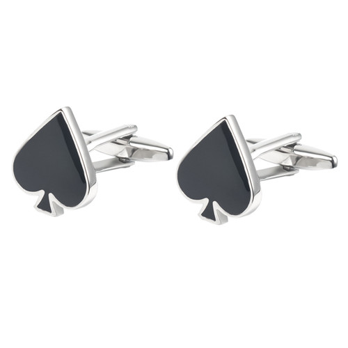 Schoppen Aas manchetknopen  (1)