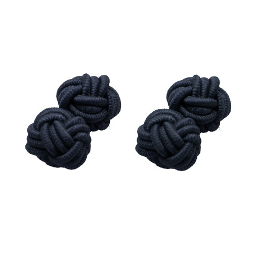 Nachtblauw Stoffen Manchetknopen (1)