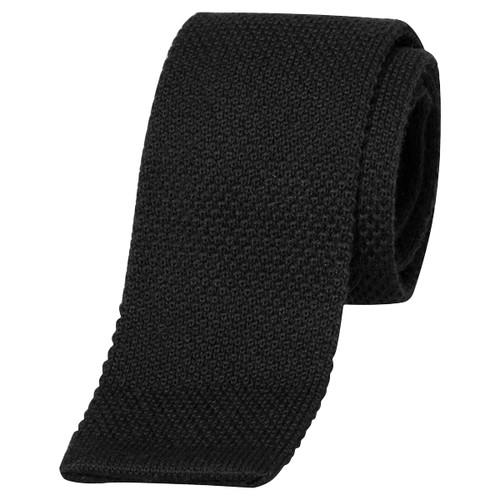 Gebreide zwarte stropdas (1)