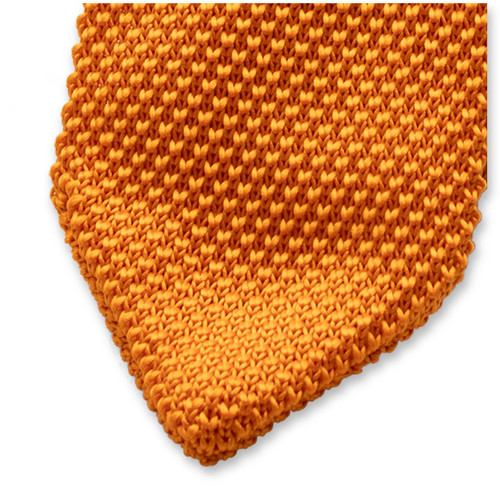 Gebreide Oranje Stropdas  (2)