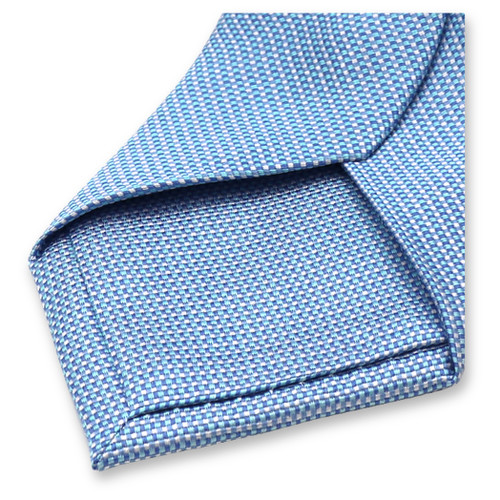 Aqua Blauwe Stropdas Grijs Patroon (3)