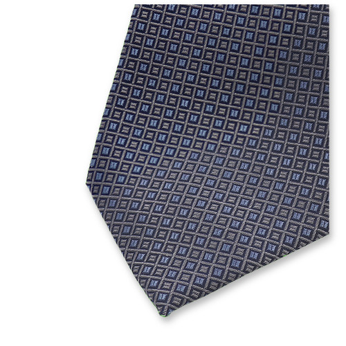 Luxe Stropdas Geblokt Blauw-Grijs (2)