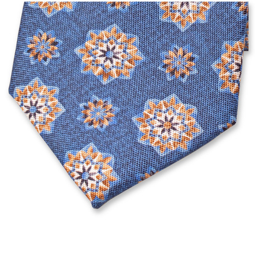 Koningsblauwe Stropdas de Luxe Dessin (2)