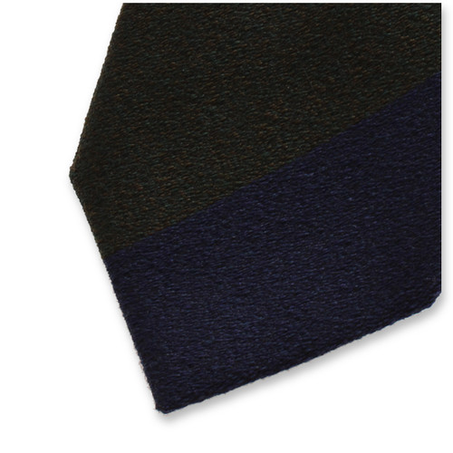 Blokstreep Stropdas Donkerblauw - Groen - Grijs (3)
