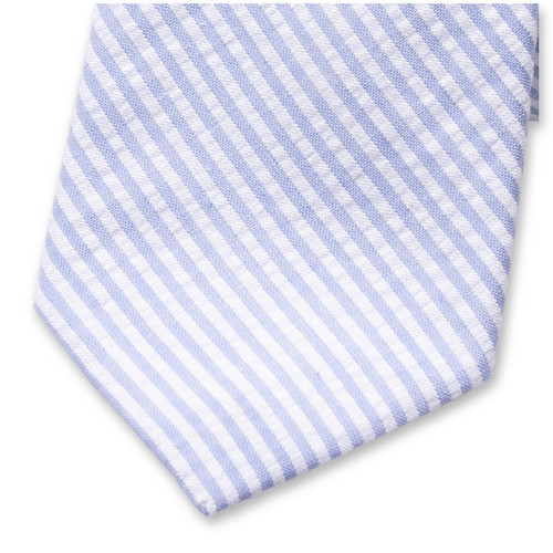 Seersucker Stropdas - Lichtblauw (2)
