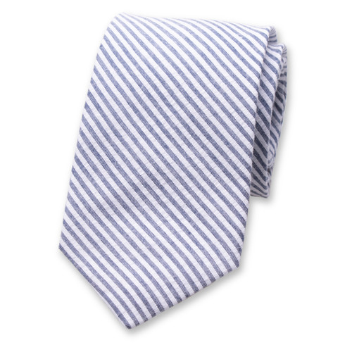 Seersucker Stropdas - Donkerblauw (2)