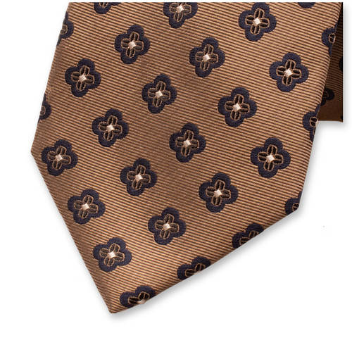 Beige Luxe Stropdas Bloemen (2)