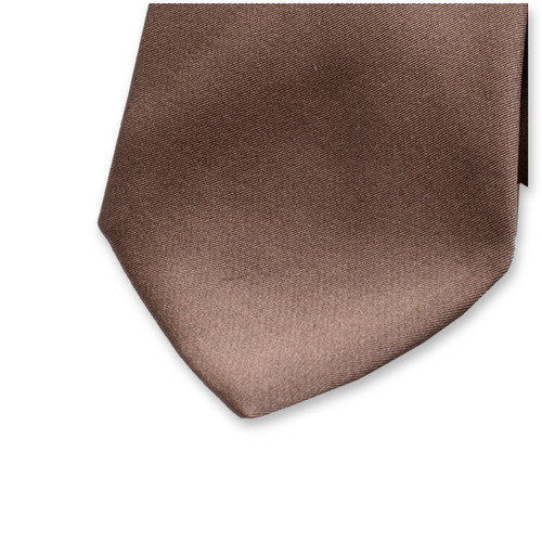 Taupe Stropdas - Italiaans Satijnzijde (2)