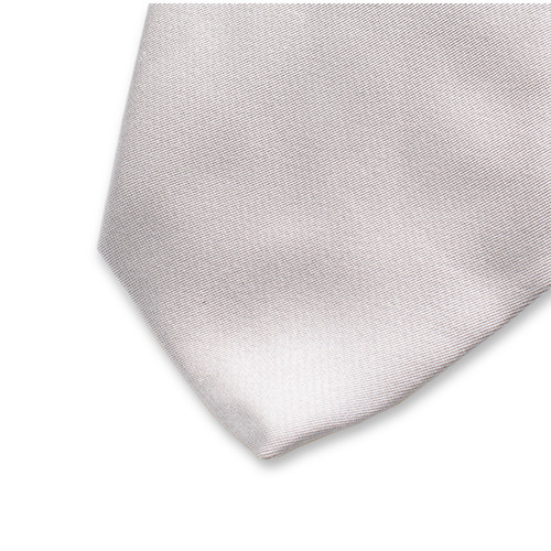 Zilvergrijze Stropdas - Italiaans Satijnzijde (2)