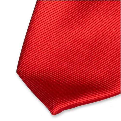 Polyester rode stropdas (2)