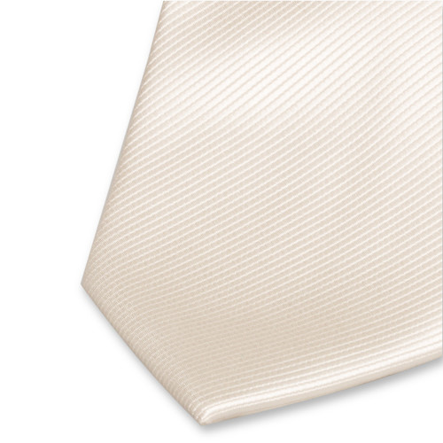 Polyester Crème stropdas (2)