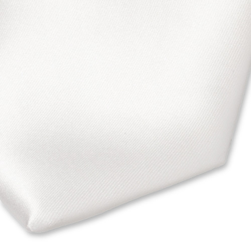 Satijn polyester stropdas wit (2)
