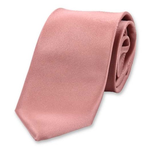 Satijn polyester stropdas Oudroze (1)