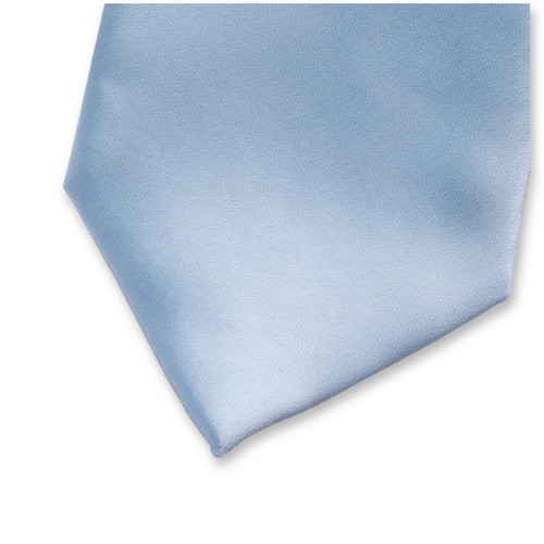 Satijn polyester stropdas Baby Blauw (2)